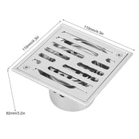 1 x RAW Customer Returns Fdit shower drain bathroom drain floor drain stainless steel 110 110mm REUSABLE PACKAGING Socialme-eu - RRP €20.17