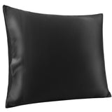 1 x Brand New PiccoCasa silk pillowcase 19 Momme silk pillowcase made of 100 pure mulberry silk pillowcase with hotel closure hair and skin care silk cover, 1 piece black 80 80cm - RRP €49.99