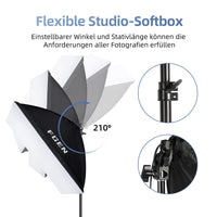 1 x RAW Customer Returns Softbox set photo studio, FGen 2 x 50 x 70cm softbox LED lighting set with 85W 2700-6400K, 2m fully adjustable light stand for YouTube, Tiktok video recordings, studio portraits, photography - RRP €99.17