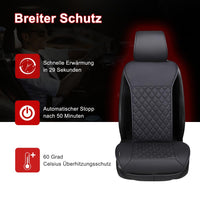 2 x RAW Customer Returns Seat cushion, comfortable full back seat cover, universal for front seat in winter - RRP €141.22