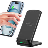 1 x RAW Customer Returns NANAMI Fast Wireless Charger, 10W inductive charging station for Samsung Galaxy S24 S23 S22 S22 S21 S20 S10 S10 S9 S9 S8 S7 Note 20, 7.5W for iPhone 15 14 13 12 11 SE 2 X XS XR 8 8 Plus Google Pixel LG - RRP €21.99