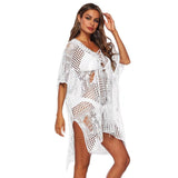 4 x Brand New Shuanghao Women s Beach Dresses Swimwear Beachwear Lightweight Bikini Pareos Swimwear Swimsuit Cover Up Short Dresses Lace Sexy Elegant Boho Backless V-Neck Summer Beach Tunic Women - RRP €99.96