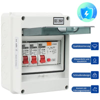 1 x RAW Customer Returns Fuse box surface-mounted 4-way circuit breaker, IP65 sub-distribution surface-mounted distributor small distributor for garages caravan consumer unit 4-way circuit breaker  - RRP €34.78