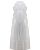 1 x RAW Customer Returns IKALI Women s Chain Bride Costume Deluxe Halloween Fancy Dress Outfit Ghost Grave Bride with Hood Mesh Cape Chain Long Dress L - RRP €39.31