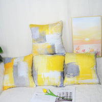 1 x Brand New JUNMEI Decorative Cushion Cover 40 x 40 cm Velvet Cushion Covers Cushion Cover Decorative Sofa Cushion Decorative Cushion for Sofa Bedroom Garden Outdoor Cushion Sofa Cushion Decorative Cushion Yellow Gray Set of 4 - RRP €20.4