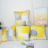 1 x Brand New JUNMEI decorative cushion cover 40 x 40 cm velvet cushion covers cushion cover, decorative sofa cushion decorative cushion decoration for sofa bedroom garden outdoor cushion sofa cushion decorative cushion yellow-grey set of 4 - RRP €20.4