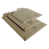 1 x RAW Customer Returns 25 shipping bags format A5 made of rigid cardboard microwave 175x250 mm expandable up to 5 cm height Ideal for DIN A5 cardboard 450 grams m2 brown self-adhesive PS.401 A5  - RRP €31.99