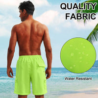 1 x RAW Customer Returns LARGERED 2 Pack Men s Swim Shorts Quick Dry Breathable Beach Shorts Sports Shorts Workout Pants with Mesh Lining and - RRP €25.1