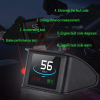 1 x RAW Customer Returns KSTE P10 Universal Car HUD Head Up Display-OBD2 Speed Warning RPM Fuel Consumption Projector - RRP €40.99