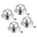 1 x Brand New sourcing map 4pcs Universal Pot Lid Knob Stainless Steel Replacement Knob 58x41x30mm for Pot Lid Cover - RRP €8.05