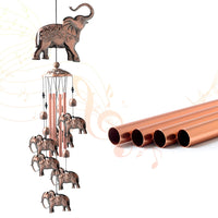 1 x RAW Customer Returns JIAUFU elephant wind chimes for hanging outdoors, gifts for fathers, mothers, family, friends, colleagues, lawn garden decoration, wind chimes for garden decoration outdoors, yard, terrace and home decoration - RRP €21.18