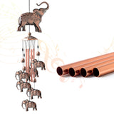 1 x RAW Customer Returns JIAUFU elephant wind chimes for hanging outdoors, gifts for fathers, mothers, family, friends, colleagues, lawn garden decoration, wind chimes for garden decoration outdoors, yard, terrace and home decoration - RRP €21.18