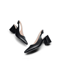 1 x RAW Customer Returns DREAM PAIRS Shoes with Classic Wide Heel and Pointed Toe Pumps with Black Strap SDPU2340W-E Size 38 EUR  - RRP €39.99