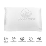 1 x RAW Customer Returns MERCURY TEXTIL - Viscoelastic pillow with Aloe Vera Fabric, thermoregulatory adaptability to the High Recovery Neck. Travel Pillow  - RRP €18.99