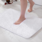 1 x RAW Customer Returns MIULEE Bath Mat Soft Bath Mat Non-Slip Bath Mat Doormat Bathroom Mat Bed Rug Fluffy Carpet Bathroom Rug Shower Mat for Bathroom Living Room Bedroom 50 x 80 cm White - RRP €19.49