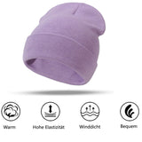 1 x Brand New Yixda Newborn Baby Hat and Gloves Set Toddler Winter Knitted Hat Warm Mittens as3, Alpha, s, purple  - RRP €27.6