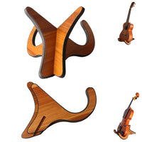 4 x Brand New Wenrou Portable Ukulele Holder, Foldable X-shaped Frame, Ukulele Stand, X-Frame Ukulele Holder, Wooden Ukulele Stand, for Classical Acoustic Guitar Violin and Smaller Equipment - RRP €58.04