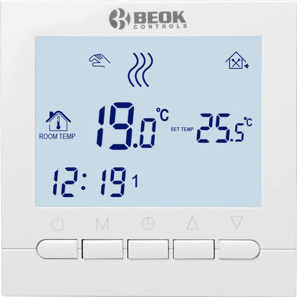 1 x Termostato WiFi programable RAW Customer Returns para calderas, Cronotermostato WiFi Controlado por la aplicación beok app adaptada a ISO y Android Compatible con Alexa, Termostato de 4 hilos Alimentación 230V BOT313 - PVP 49,99 € – Jobalots Europe