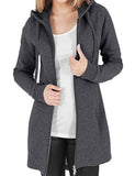 1 x RAW Customer Returns CMTOP Women s Sweat Jacket Hoodie Hoodie with Zipper Sweatshirt Jacket Long Sleeve Pullover Hoodie Outwear Hooded Jacket Autumn Winter Dark Grey, XXL  - RRP €31.99