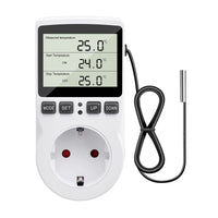 1 x RAW Customer Returns diymore Temperature Controller Socket 230V with Sensor Digital Thermostat Socket LCD Display Temperature Switch with Timer for Greenhouse Aquarium Refrigerator Heating Cooling - RRP €20.64