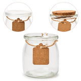 1 x RAW Customer Returns EZOWARE Set of 20 Small Glass Jars, 150 ml Mini Bottles with Cork Stopper and Plastic Lid, Jars with Labels and String for Wedding and Party Gifts, Spices, Pudding, Yogurt, Sweets - RRP €26.99