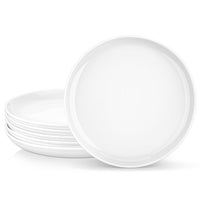 1 x RAW Customer Returns MALACASA, REG series, 10.5 plate set for 6 people, white porcelain dinner plate, pasta plate for dishwasher and microwave, pasta plate, breakfast plate, cake plate - RRP €45.99