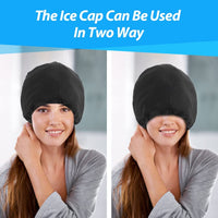 1 x RAW Customer Returns NEWGO Cooling Cap Gel Cooling Pads Hot Cold Therapy Cooling Gel Cap for Scalp for Chemotherapy, Migraines, Headaches Black  - RRP €20.16