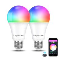 1 x RAW Customer Returns Lepro Smart Light Bulbs E27, Smart WiFi LED Lamp Christmas Decoration, 9W 806 LM WLAN Dimmable Bulb, App Control Compatible with Alexa Echo, Google Home, Warm Cold White Light, Pack of 2 2.4 GHz only  - RRP €13.7