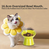 1 x RAW Customer Returns Cat feeding bowl, raised cat bowl with 15 incline, anti-vomiting cat bowls for food and water, pet bowl for cats, puppies and small dogs green  - RRP €17.23