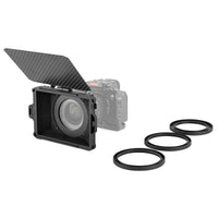 1 x RAW Customer Returns SMALLRIG mini Matte Box for DSLR Mirrorless Cameras, with 4 x 5.65 Filter Frame and 67mm 72mm 77mm 82-95mm Adapter Rings - 3196 - RRP €98.77