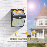 1 x RAW Customer Returns ZEEFO Solar Light for Outdoor Use with Motion Sensor, 56 LED Solar Lamps for Outdoor Use 3 Modes IP65 Waterproof 270 Lighting Angle Solar Outdoor Light for Outdoor Garden 6 Pack  - RRP €29.75