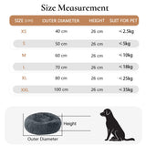 1 x RAW Customer Returns NIBESSER pet bed dog bed cat bed round plush dog sofa cat sofa cushion in doughnut shape diameter 60cm, dark gray  - RRP €24.79