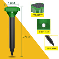 1 x RAW Customer Returns Baoduu Mole Repeller Set of 2 2024 Upgrade , Mole Repeller 400Hz for approx. 500m , IP65 Vole Repeller, Mole Repellent Solar Test Winner Best, Mole Repellent WITHOUT Carbide against Voles - RRP €23.22