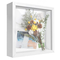 1 x RAW Customer Returns sunmeg 3D picture frame for filling 20 x 20cm picture frame deep 3D object frame wooden up to 3cm, 3D frame for objects, flowers, wedding bouquet or memorabilia - RRP €13.87