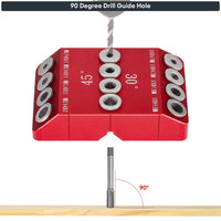 1 x RAW Customer Returns Xusywdm Drill Hole Guide Template 30 45 90 Angled Straight Hole Drilling Template for Drilling Screws Cable Body 4 Drill Bits - RRP €24.0