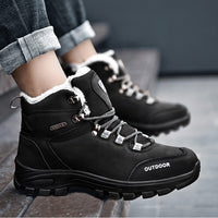 1 x RAW Customer Returns SPSHOOS Men s Winter Shoes Warm Lined Trekking Hiking Boots Waterproof Winter Boots Non-Slip Hiking Shoes Black 45 - RRP €50.2