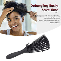 2 x Brand New Detangle hair brush set, hair brush, 3a to 4c thick frizzly wavy curly coily, tail comb, comb, hair comb, with fine wide teeth hair comb rat tail comb, 3 pieces green  - RRP €19.8