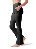 1 x RAW Customer Returns LaiEr Women s Yoga Pants with 4 Pockets High Waist Work Pants 4-Way Stretch Tummy Control Long Flared Trousers, Black 2 Side and Back Pockets , S - RRP €27.49