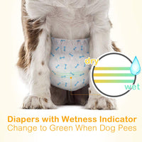 1 x RAW Customer Returns DONO Disposable Dog Diapers 2018 Male Dog Diapers Super Absorbent Soft Pet Diapers Moisture Display Diapers ONE L 32 Count - RRP €31.8