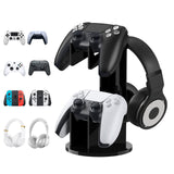 1 x RAW Customer Returns MoKo Game Controller Holder Headset Stand, 2 In 1 Acrylic Universal Mount for PS4 PS5 Xbox One Xbox Series Mount Gaming Accessories, Controller Headphone Holder Stand Accessories, Black - RRP €26.99