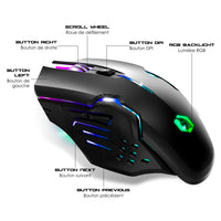 1 x RAW Customer Returns EMPIRE GAMING - RF903 Gaming Mouse, 2.4GHz Wireless Rechargeable - LED Backlight RGB - Ergonomic - 4800 DPI 500 Hz - PS4,PS5,XboxOne Series,PC and Mac - Black - RRP €19.99