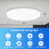 1 x RAW Customer Returns Combuh LED Ceiling Light 48W 4320Lm Easy to Install Ceiling Lamp for Bedrooms Modern Style Living Rooms Kitchen Cold White 6500K Round 30CM - RRP €30.99