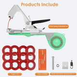 1 x RAW Customer Returns Plant tying machine, tying pliers for plants, tape pliers, tape tool, hand tying machine for viticulture, cucumbers, fruit, vegetables, agriculture, garden tying machine with 1 box of staples and 12 rolls of tape - RRP €29.75