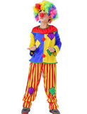 1 x RAW Customer Returns AGQT Children s Clown Costume Set Circus Costume Clownish Outfit with Red Nose and Colorful Wig Carnival Mardi Gras Costume Children Boys Cosplay Size 3pcs 5-6 Years, Yellow 79a93 - RRP €35.27