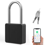 1 x RAW Customer Returns Fingerprint Padlock, Eseesmart Lock with Long Shackle, Large Padlock with Key, Fingerprint App, Waterproof Warehouses, Cargo Car, Garage, School, Door - RRP €60.99