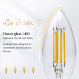 1 x RAW Customer Returns DiCUNO E14 LED candle 3.5W, warm white 2700K, candle lamp for chandeliers, replacement 40W halogen, classic filament C35, 480LM clear glass, filament, antique vintage, 360 angle, not dimmable, pack of 10 - RRP €22.18