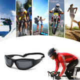 1 x RAW Customer Returns TERAISE Motorcycle Riding Goggles Safety Ski Goggles Adjustable UV400 Protective Windproof Dustproof Anti-Fog Sunglasses for Various Outdoor Sports Black  - RRP €15.99