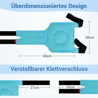 1 x RAW Customer Returns Comfytemp fully wrapped cooling sleeve knee 1 piece , 30 x 60cm large cooling pads gel with 4 velcro fasteners - RRP €26.21