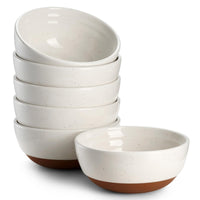 1 x RAW Customer Returns DOWAN Ceramic Bowl Set of 6 - 270 ml Porcelain Dessert Bowls for Cereal, Rice, Tapas, Side Dishes - Microwave and Dishwasher Safe - Alabaster White - RRP €31.55