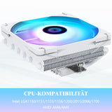 1 x RAW Customer Returns Thermalright AXP120-X67 WHITE ARGB Low Profile CPU Air Cooler with Right 120mm TL-C12015W-S PWM Fan, 6 Heatpipes, 67mm Height, for AMD AM4 AM5 Intel LGA 1700 1150 1151 1155 1156 1200 2011 - RRP €37.84